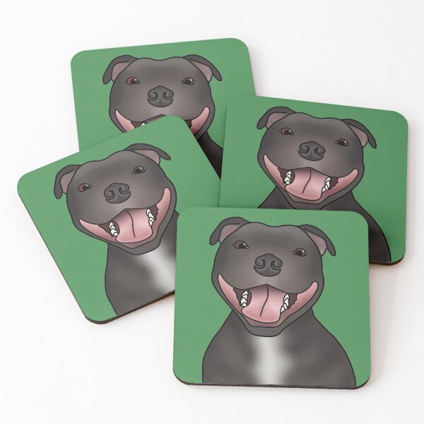 Item preview, Staffordshire Bull Terrier (Staffie) Dog Portrait - Green designed and sold by JadeMadeThis.