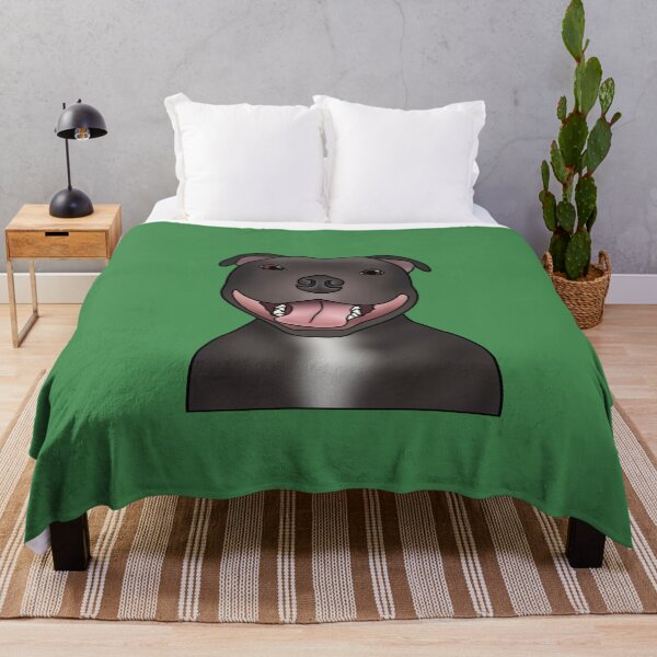 Item preview, Staffordshire Bull Terrier (Staffie) Dog Portrait - Green designed and sold by JadeMadeThis.