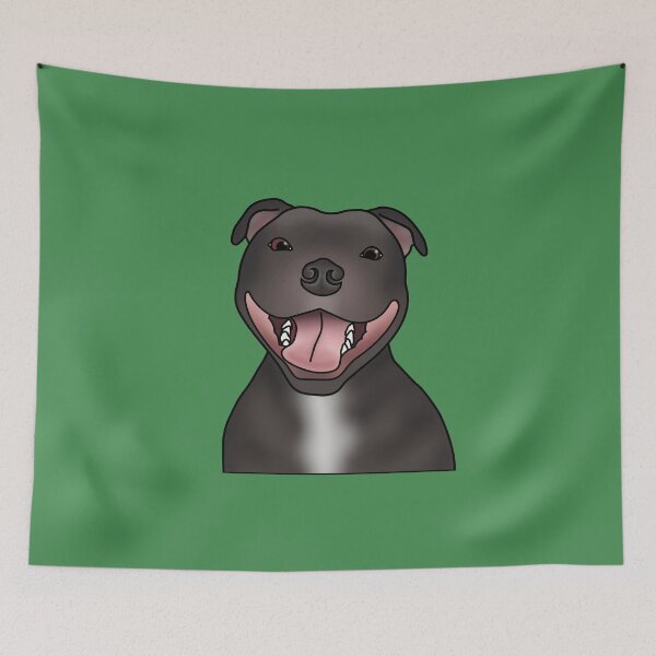 Item preview, Staffordshire Bull Terrier (Staffie) Dog Portrait - Green designed and sold by JadeMadeThis.