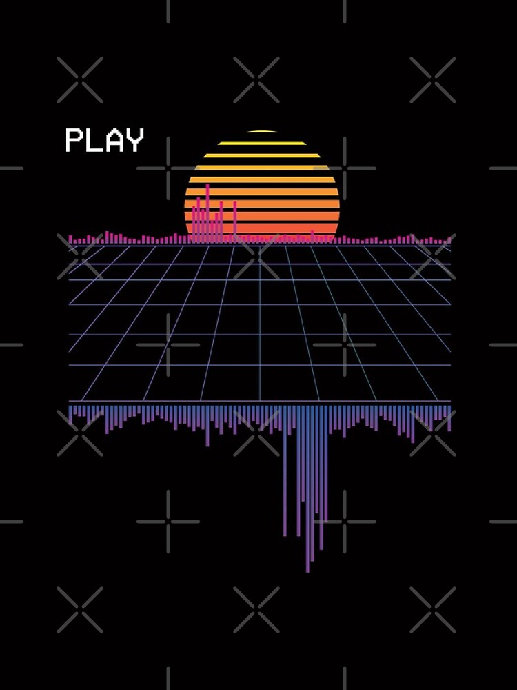Grid Retrowave City Soundwave by ghost888