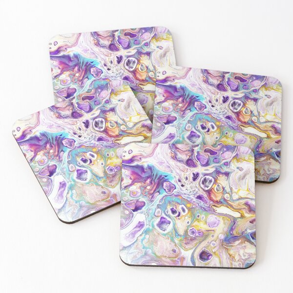 Item preview, purple fairytale coloured pouring art designed and sold by studiovanharte.