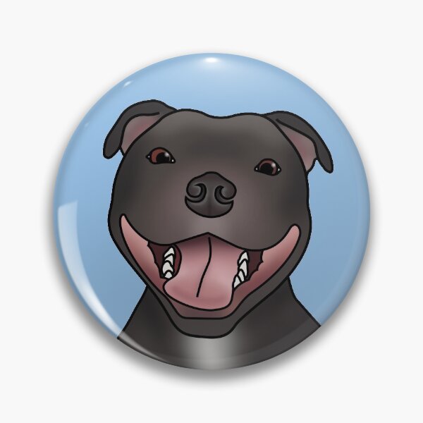 Item preview, Staffordshire Bull Terrier (Staffie) Dog Portrait - Blue designed and sold by JadeMadeThis.