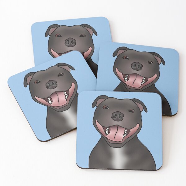 Item preview, Staffordshire Bull Terrier (Staffie) Dog Portrait - Blue designed and sold by JadeMadeThis.