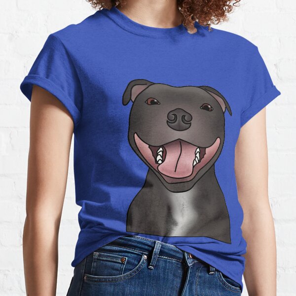 Item preview, Staffordshire Bull Terrier (Staffie) Dog Portrait - Blue designed and sold by JadeMadeThis.
