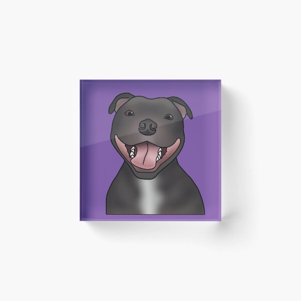 Item preview, Staffordshire Bull Terrier (Staffie) Dog Portrait - Purple designed and sold by JadeMadeThis.