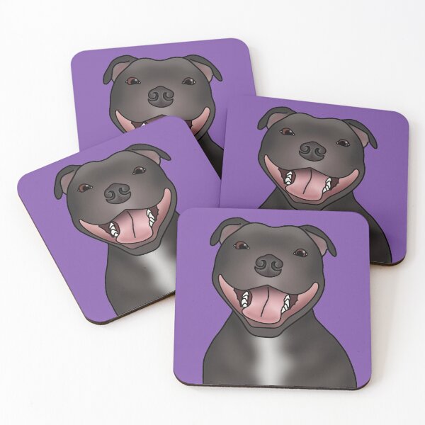 Item preview, Staffordshire Bull Terrier (Staffie) Dog Portrait - Purple designed and sold by JadeMadeThis.