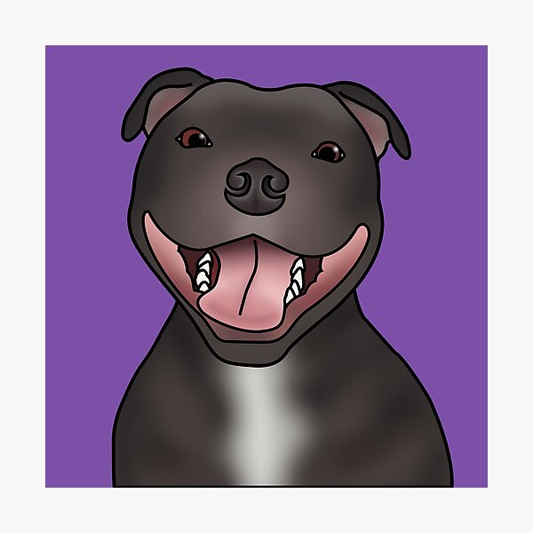 Item preview, Staffordshire Bull Terrier (Staffie) Dog Portrait - Purple designed and sold by JadeMadeThis.