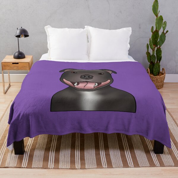 Item preview, Staffordshire Bull Terrier (Staffie) Dog Portrait - Purple designed and sold by JadeMadeThis.