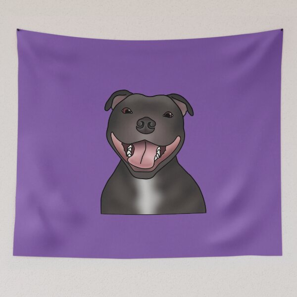 Item preview, Staffordshire Bull Terrier (Staffie) Dog Portrait - Purple designed and sold by JadeMadeThis.