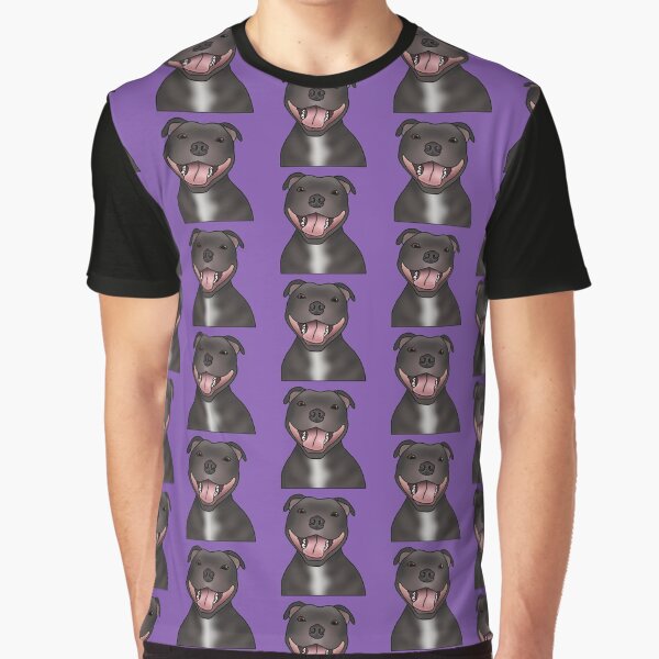 Item preview, Staffordshire Bull Terrier (Staffie) Dog Portrait - Pattern - Purple designed and sold by JadeMadeThis.