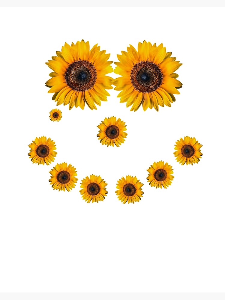 Sunflower Smile Sunflower Svg Flower Svg Sunflower Png Sunflower Clipart Summer Svg Sunflower Birthday Art Board Print By Masssass3 Redbubble