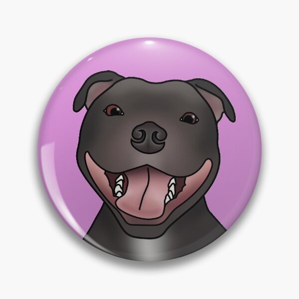 Item preview, Staffordshire Bull Terrier (Staffie) Dog Portrait - Pink designed and sold by JadeMadeThis.