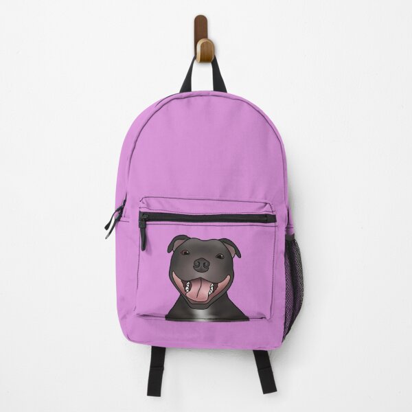 Item preview, Staffordshire Bull Terrier (Staffie) Dog Portrait - Pink designed and sold by JadeMadeThis.