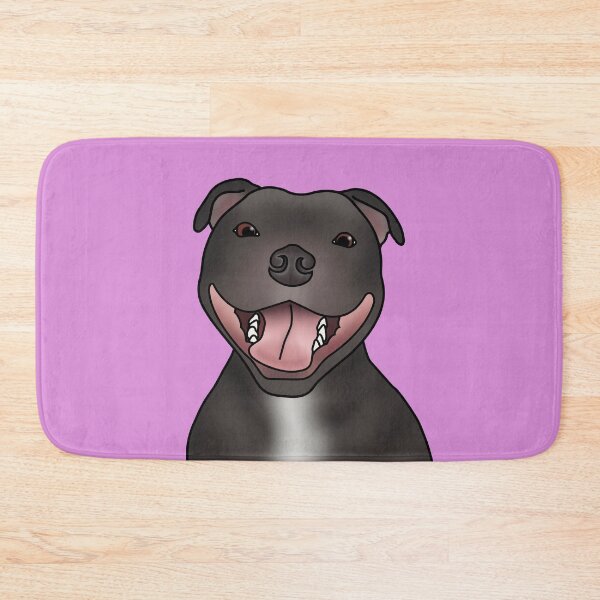 Item preview, Staffordshire Bull Terrier (Staffie) Dog Portrait - Pink designed and sold by JadeMadeThis.