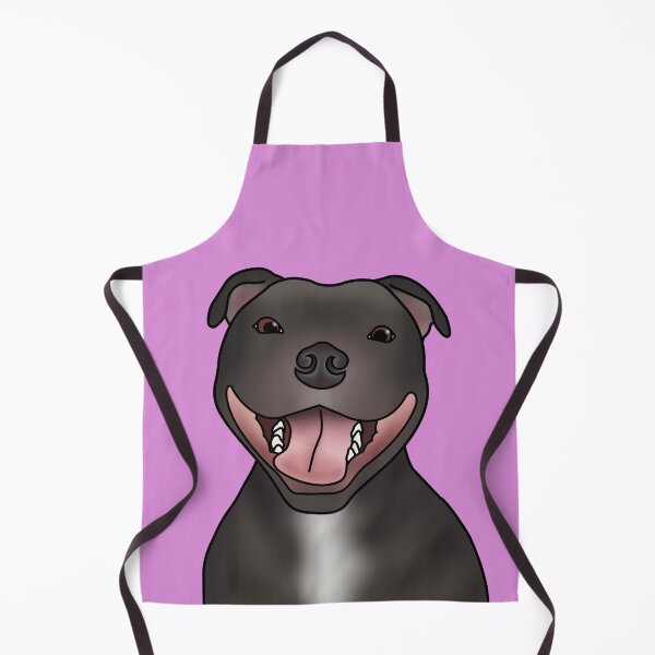 Item preview, Staffordshire Bull Terrier (Staffie) Dog Portrait - Pink designed and sold by JadeMadeThis.
