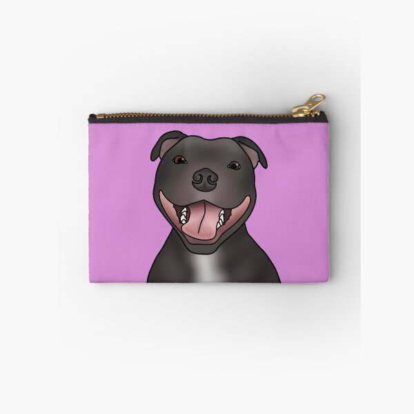 Item preview, Staffordshire Bull Terrier (Staffie) Dog Portrait - Pink designed and sold by JadeMadeThis.