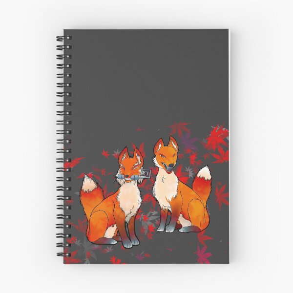 Item preview, Inari shrine foxes with koyo leaves designed and sold by IllustrateLaw.