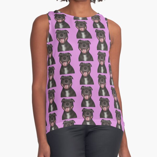 Item preview, Staffordshire Bull Terrier (Staffie) Dog Portrait - Pattern - Pink designed and sold by JadeMadeThis.