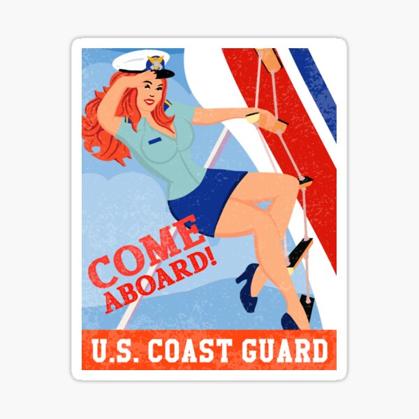 Item preview, USCG Uniformed Pinup Recruiting - Come Aboard designed and sold by AlwaysReadyCltv.