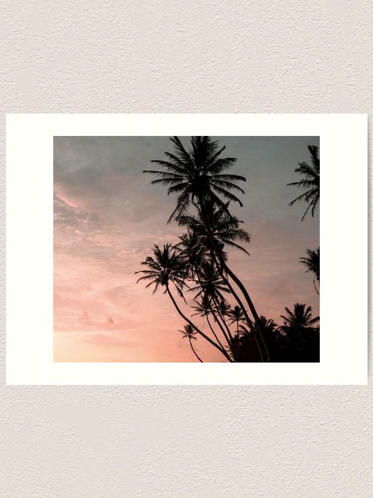 Alternate view of Sunset palmtrees Art Print