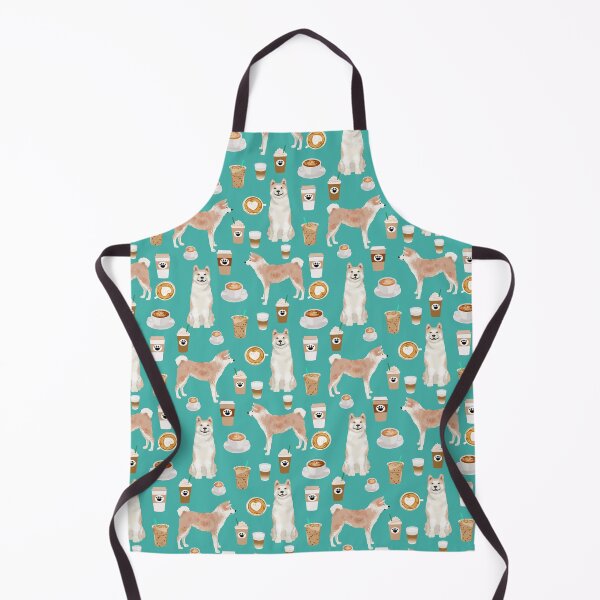 Item preview, Akita coffee pattern akitas dog breed pet portrait by pet friendly turquoise by PetFriendly designed and sold by PetFriendly.