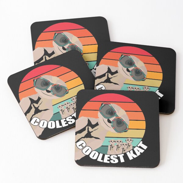 Item preview, Coolest Kat Meerkat Retro Sunset  designed and sold by Michelle  Brewster.