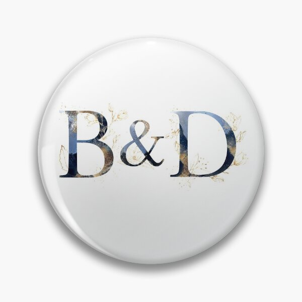 Item preview, Floral Initials B&D for a couple, Monogram Gifts designed and sold by PinkLotusArt.