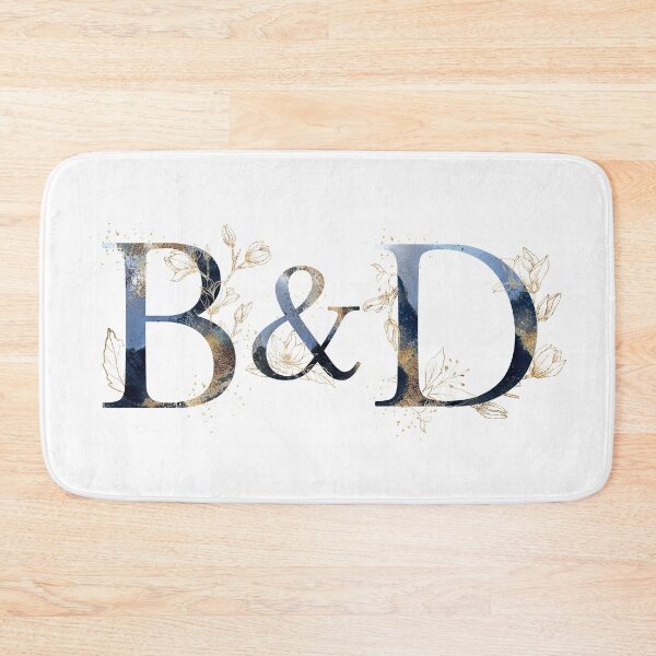Item preview, Floral Initials B&D for a couple, Monogram Gifts designed and sold by PinkLotusArt.
