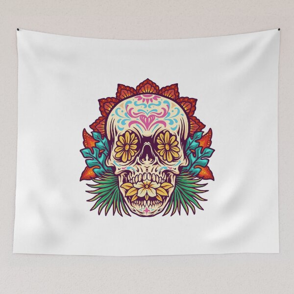 Item preview, Sugar Skull - Floral Day Of The Dead designed and sold by S-H-Designs.