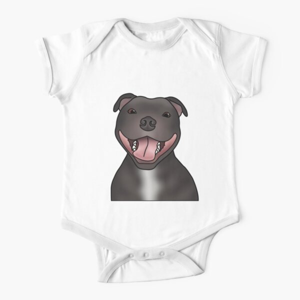 Black Staffordshire Bull Terrier Kids Babies Clothes Redbubble