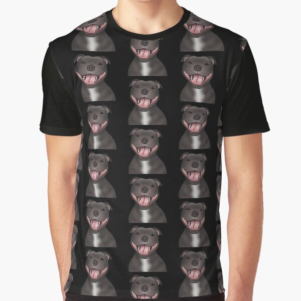 Item preview, Staffordshire Bull Terrier (Staffie) Dog Portrait - Pattern - Black designed and sold by JadeMadeThis.