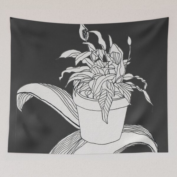 Item preview, Drawing Peace Lily (Black and White) designed and sold by Mimi Huang.