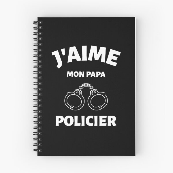 Aperçu de l'œuvre J'aime mon papa policier | cadeau humour drôle créée et vendue par joozybart.