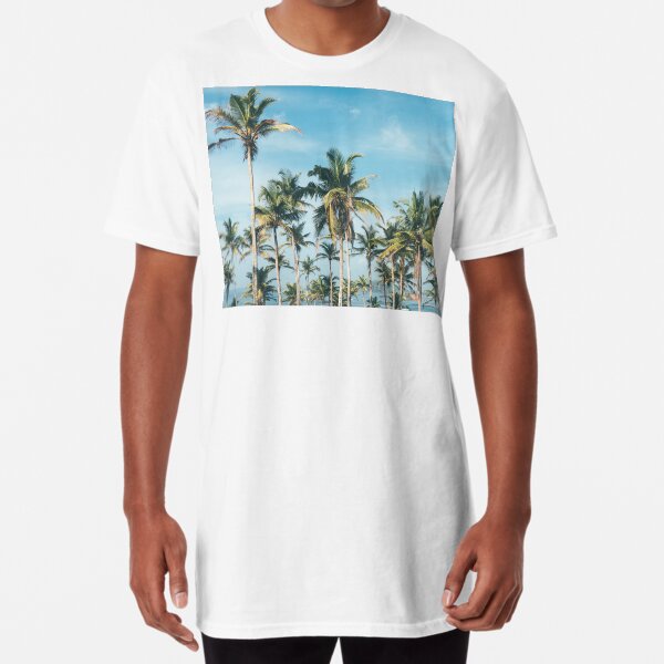 Palmtrees blue sky Long T-Shirt