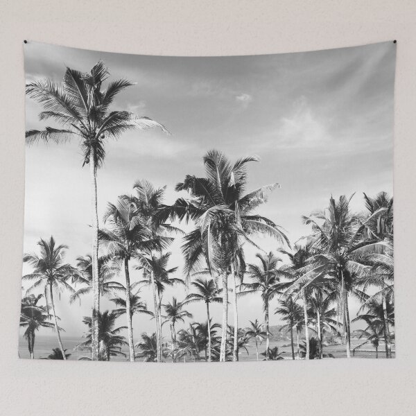 Item preview, Palmtrees sky black&white designed and sold by ColorsHappiness.