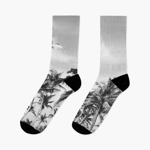 Item preview, Palmtrees sky black&white designed and sold by ColorsHappiness.