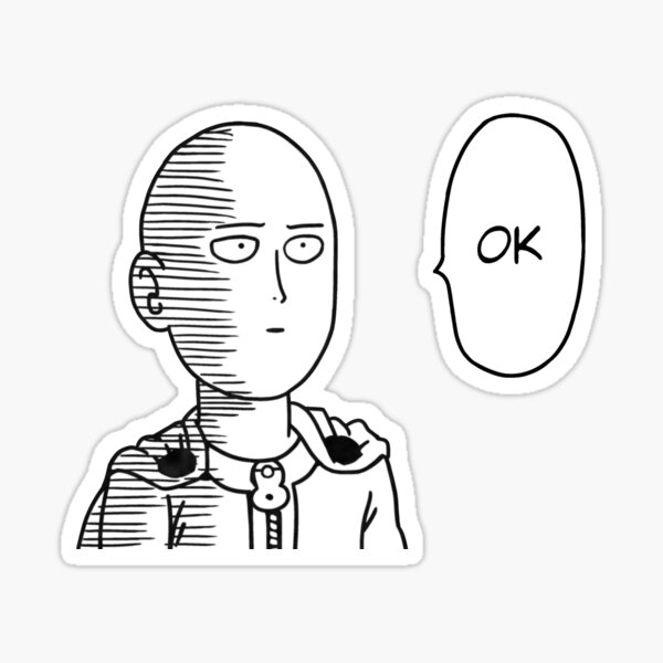 funny Saitama ok Sticker