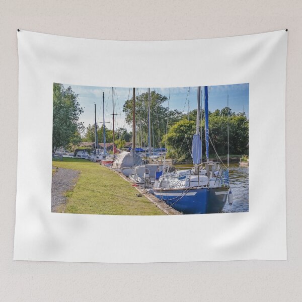 Item preview, Sailing boats moored in Hickling, Norfolk Broads designed and sold by yackers1.