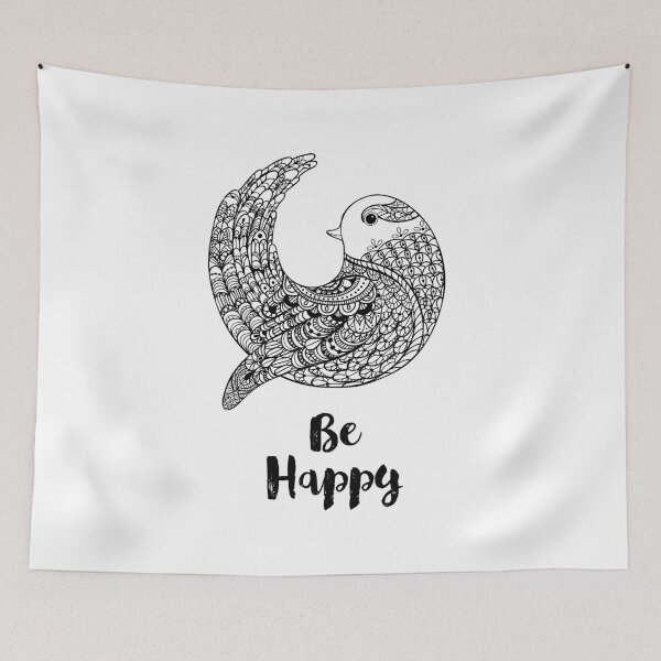 Item preview, Be Happy Dolphin Mandala Drawing designed and sold by tiptoptees.