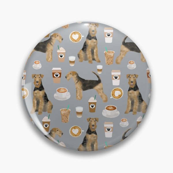 Item preview, Airedale Terrier Dog coffe latte pattern dog breed customized pet portrait by pet friendly by PetFriendly designed and sold by PetFriendly.