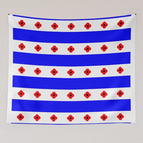 Item preview, Cute Floral Blue and White Stripe Design designed and sold by BlueCloverTrend.