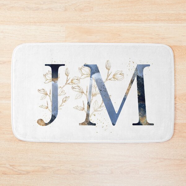 Item preview, Floral Initials JM, Monogram Gifts designed and sold by PinkLotusArt.