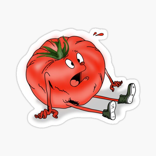 Confused heirloom tomato Sticker