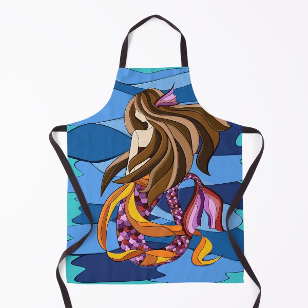 Item preview, Stained Glass Style Mermaid designed and sold by ZaryaKiqo.