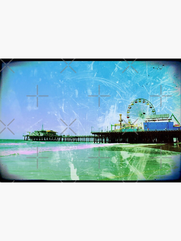 Blue and green Santa Monica Pier by stine1