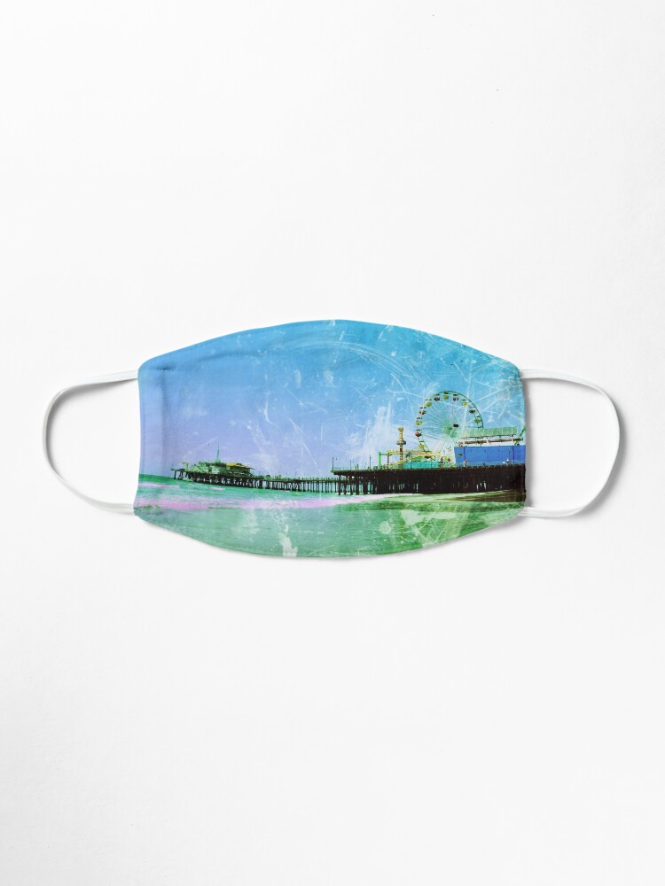 Alternate view of Blue and green Santa Monica Pier Mask