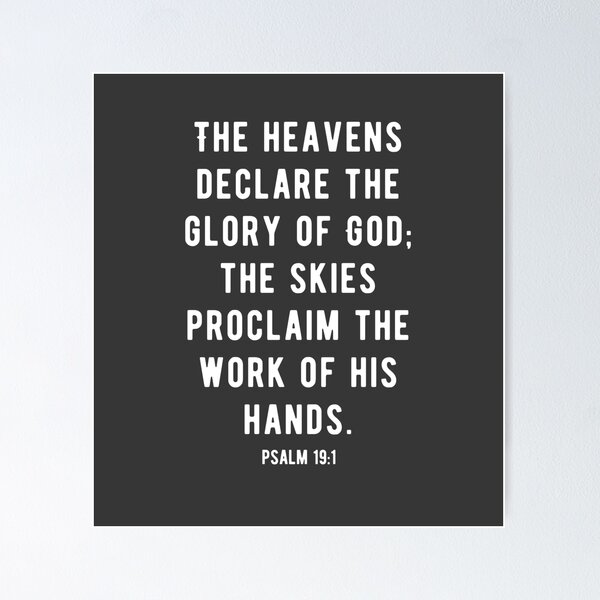 Psalm 19 :1 SVG PNG the Heavens Declare the Glory of God 