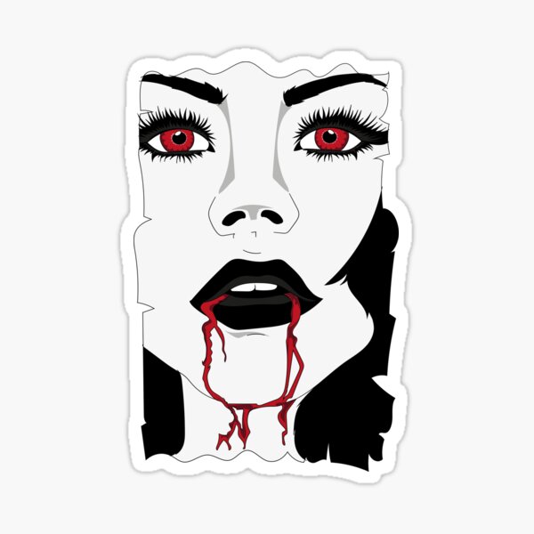 Vampire Lady Sticker