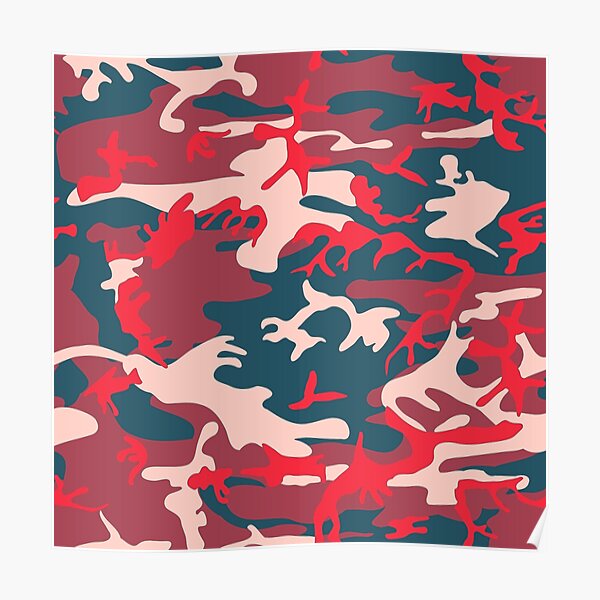 Supreme Camo Posters Redbubble - red camo supreme roblox