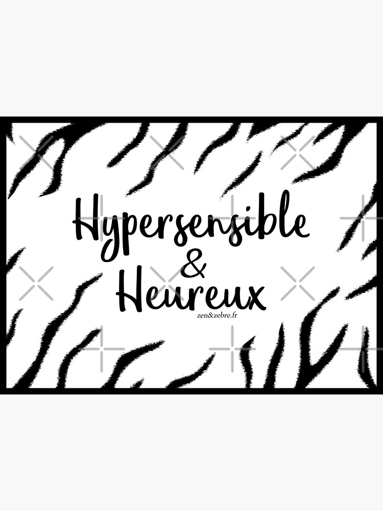 Aperçu 2 sur 2. Carte postale avec l'œuvre Hypersensible et Heureux créée et vendue par AudreyJanvier.